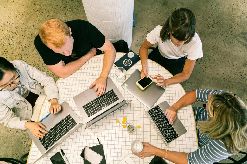Croydon business team reviewing their new website
