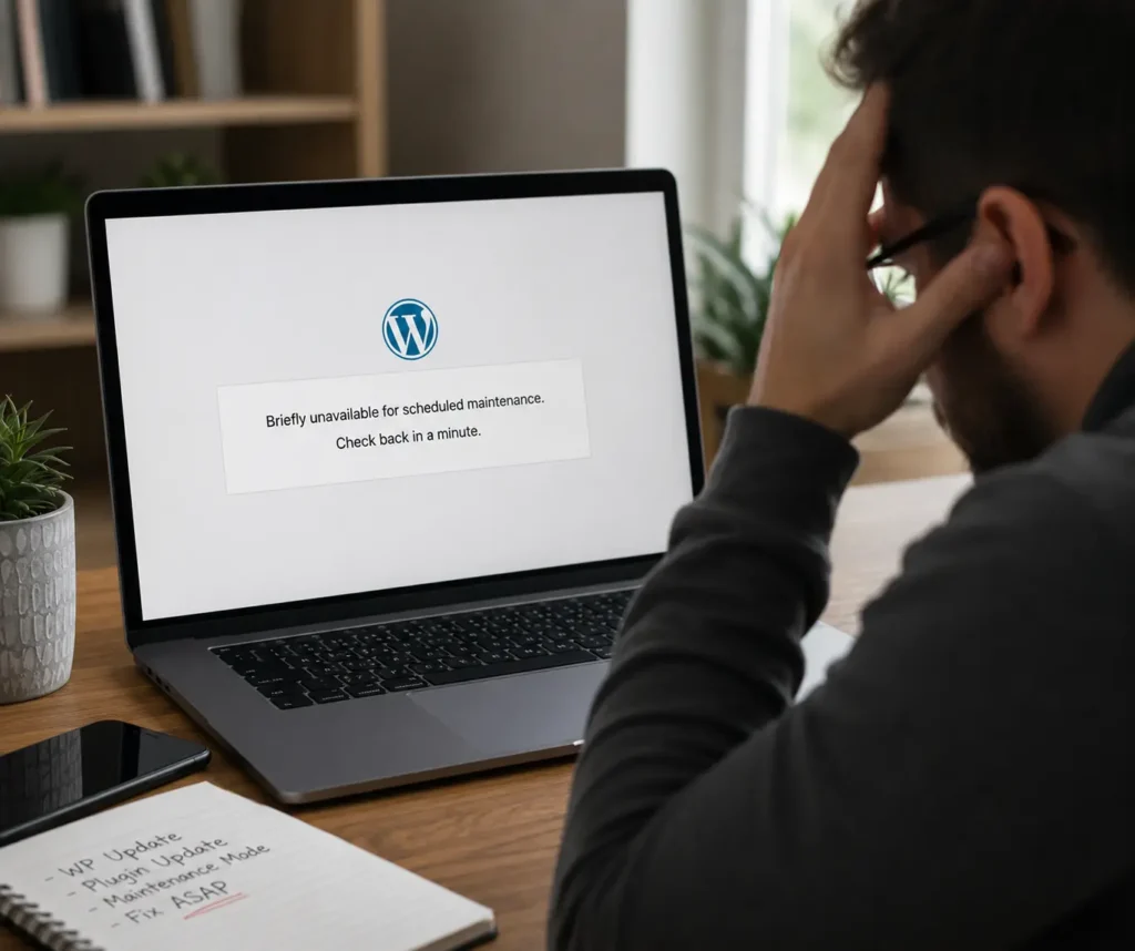 WordPress stuck in maintenance mode